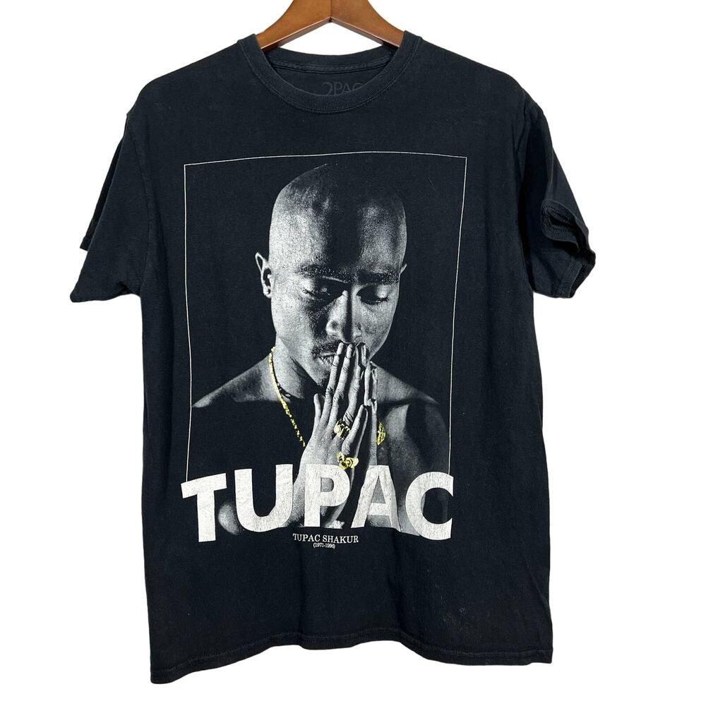 Tupac Graphic Tee #71 Short Sleeve Black - M